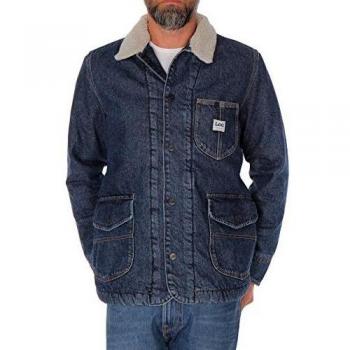 Lee Loco Veste Sherpa en Denim Bleu Marine – XL
