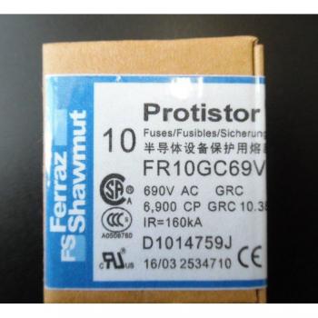 Cartouche de fusible 10x38 mm, type GG‑6A, tension 500 V – lot de 10 (Mersen T218195)