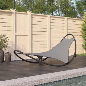 Rueda Tumbona Gris Acero + Textilene – Ideal Playa y Piscina