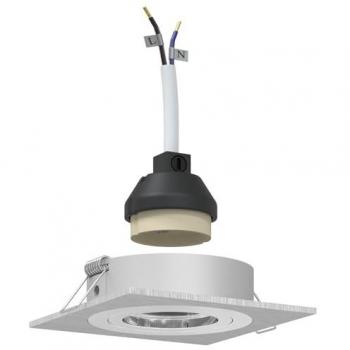 Recessed Square GU10 LED Spotlight Set – 12 Pieces, Silver (Vidaxl)