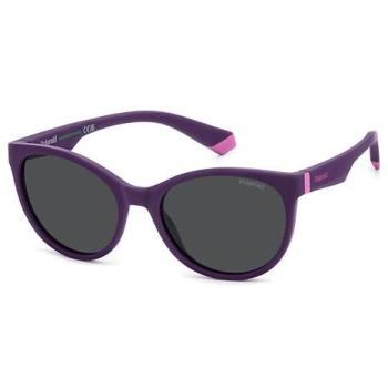 Polaroid PLD 8065/S B3V M9 49mm Kids' Polarized Sunglasses – Purple Color