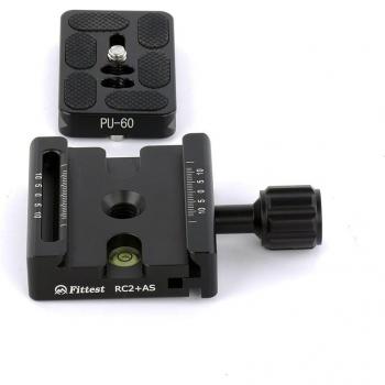 Trípode Arca Swiss Manfrotto 200PL-14, adaptador de montaje para cabezal esférico, 60mm, con sistema de liberación rápida