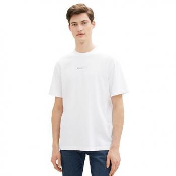 Tom Tailor Denim T-Shirt 1040880 Weiß Relaxed Fit S Herren