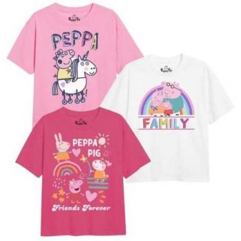 Peppa Pig Girls' Family & Friends T-Shirt Set (3-Pack)