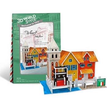 Puzzle 3D Casa con Jardín Estilo Francés