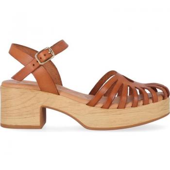 Chika10 Capri 4 Plataforma Mujer Cuero Tan