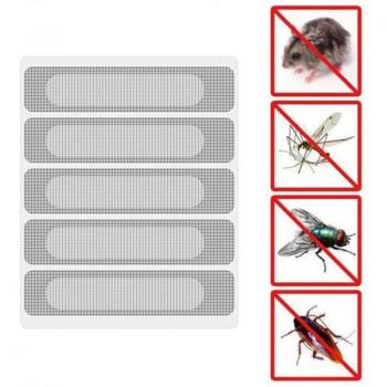 5 parches para ventanas con malla mosquitera y agujeros para la ventilación, protección antimosquitos