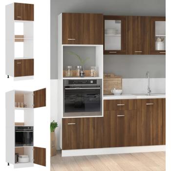 VidaXL Armario De Microondas Contrachapada Marrón Roble 60x57x207 Cm