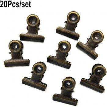 Pinces à ressort pour étiquettes, 20 pièces, 21mm x 23mm