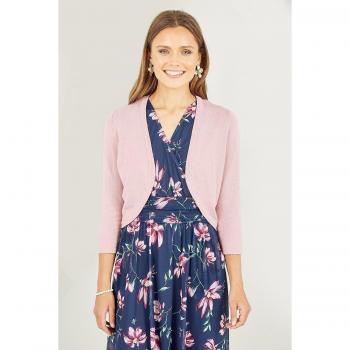 Yumi Blush Knitted Bolero (Cotton, Size Medium)