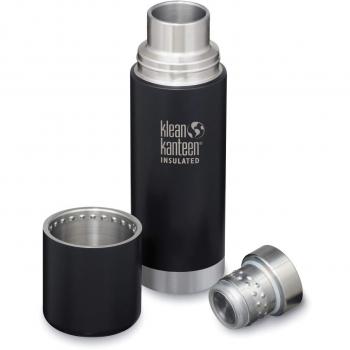 Klean Kanteen TKPro Double Wall Vacuum Insulated Bottle (Shale Black, 16 oz – 473 ml)