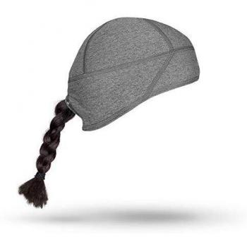Gorra GripGrab de Invierno para Mujer, Ligera y Térmica, Agujero en Zopfloch, Ciclismo, Color Gris, Talla S