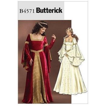 Butterick B4571 Women's Medieval Dress Sewing Pattern, Sizes 14-20