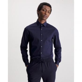 Camicia Calvin Klein A Maniche Lunghe Stretch Slim Fit Notte 44
