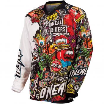 O'Neal Maglia Mayhem Crank Bianco Rosso L