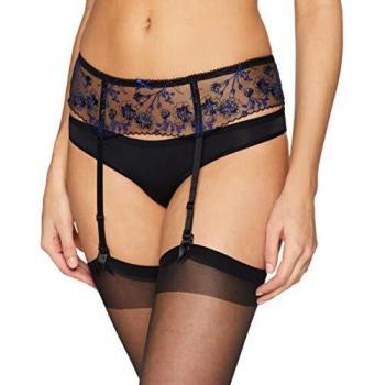 Aubade Allee des PLAISIRS HB50 Strumpfhalter, (Noir et Bleu Minu), S Femme