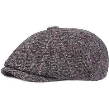 Vintage Octagonal Newsboy Hat