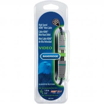 Cable HDMI Mini-HDMI Negro 1m Bandridge