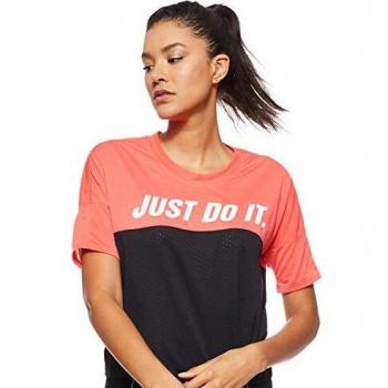 Nike W Nk Tailwind SS SD T-shirt donna Ember Glow blu
