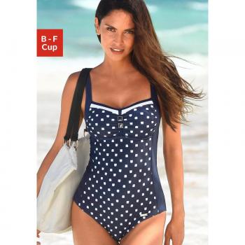 Modischer Lascana Badeanzug für Damen, Gr. 38, mit Druckdesign