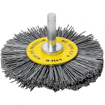Brosse circulaire 75 mm STIER, pour outils électriques, épaisseur de fil 0,6 mm