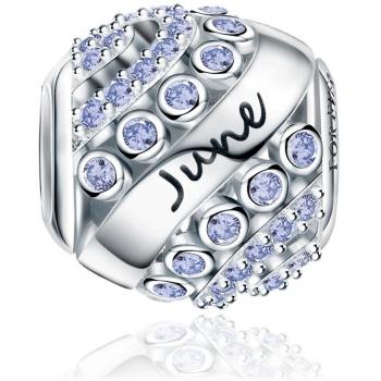 Forever Queen 12 Farben Geburtsstein Charm 925 Silber