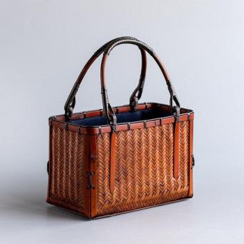 Outdoor Bamboo Woven Storage Bags for Teapots