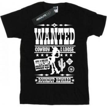 T-shirt nera per bambini Disney Toy Story con design Wanted
