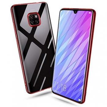 Transparentes Stoßfest-Case für Huawei Mate 20 Pro in rotem Design