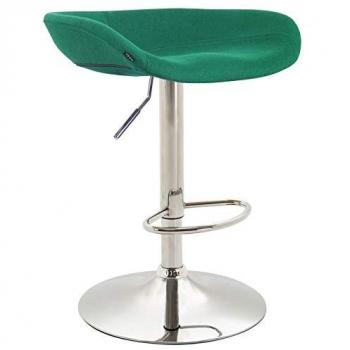 Stool bar in feltro verde, finitura cromata – modello Anaheim