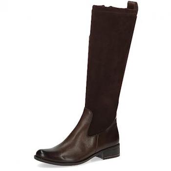 Botas CAPRICE marrón, cuero y sintético, tacón bloque, talla 42