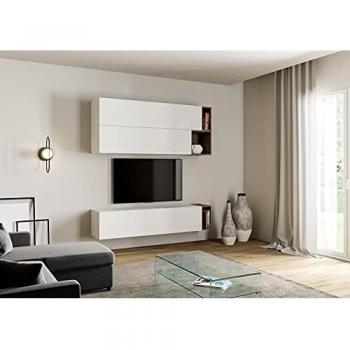 Muro de Salón Isoka A23 39,5 mm Blanco y Roble
