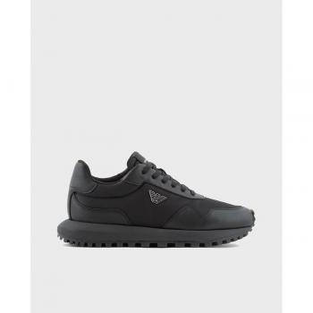Emporio Armani Herren Sneakers Schwarz mit Logo Gr. 44
