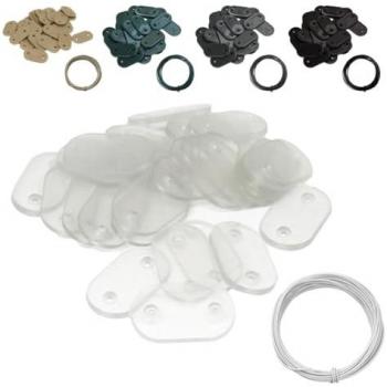 Lot 30 Fixations Brise‑Vue – Canisse anti‑UV Transparent – Linxor