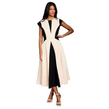 Coastal Women's Petite Crepe Mono Midi Dress (Size 6)