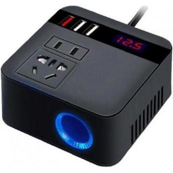 Flame Retardant 100W Power Inverter 12V/24V to 110V/220V for SUV