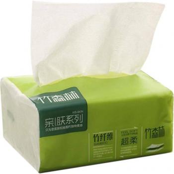 Servilletas de Bambú Natural, 210 Hojas, 4 Capas de Papel de Bombeo