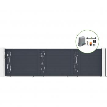 Cierre Automático de Puerta Corriente 5m Life, 160 cm, Aluminio con Motor Tanker C600