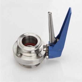 Mécanisme de régulation de pression en inox 45 mm triple pince papillon pour l'industrie lactée