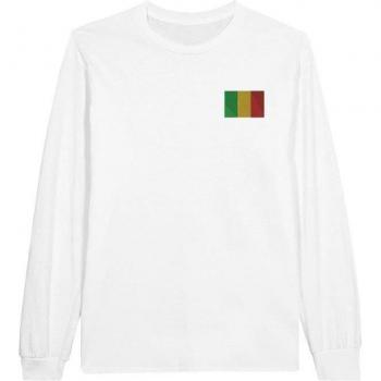 Camiseta larga PixelForma inspirada en el tricolor de Mali – algodón 100%