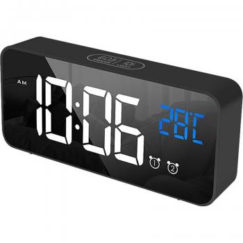 Multifunktionale LED Uhr mit Spiegel und Temperatur