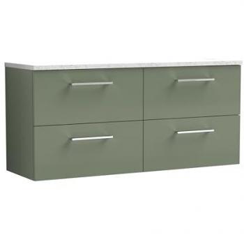 Nuie 1200mm Wall Hung Vanity Unit with Sparkling White Worktop