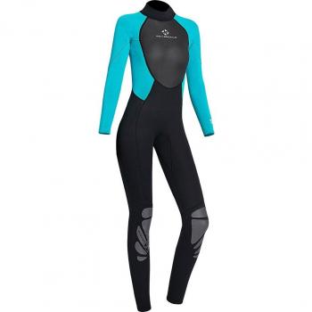 Équipement sous-marin femme 3mm néoprène Longues Manches Tuba
