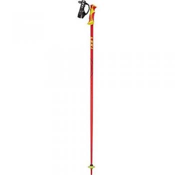 SkiPro Mustangs Adult – Roter Stock mit Schwarz‑Gelb‑Rot Grafik (115 cm)