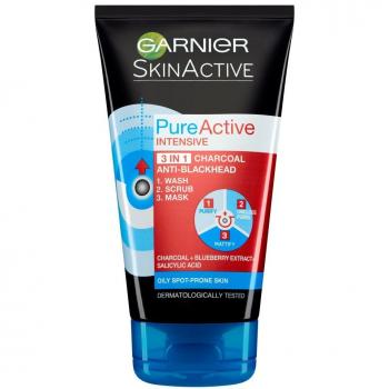 Pure Active 3-in-1 Charcoal Cleansing Scrub & Mask 150ml