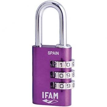 Candado col combi30 violeta 30mm. arco ø5mm. con combinación. ifam