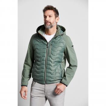 Bugatti Windbreaker, abnehmbare Kapuze, in Moosfarbe