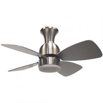 Ventilador de Techo Fresco Lumit Ac 4 Aspas Níquel Ø81x35 Cm, 4 aspas reversibles, potencia de 16W, iluminación LED de 4000K y flujo luminoso de 1600lm