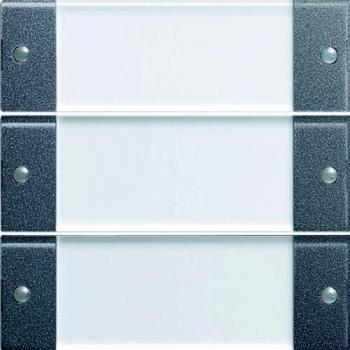 Gira System 55 3-Fold Rocker Switches with Labeling