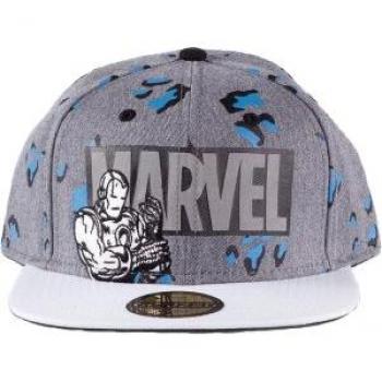 Gorra Iron Man gris estampada